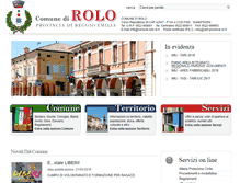 Tablet Screenshot of comune.rolo.re.it